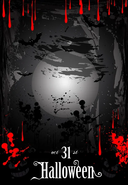 Flyer de fête Halloween horreur — Image vectorielle