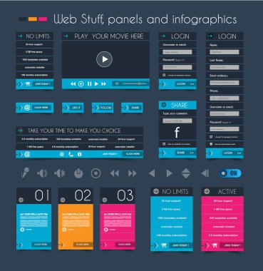 Web Design Stuff: price panel and infographic clipart