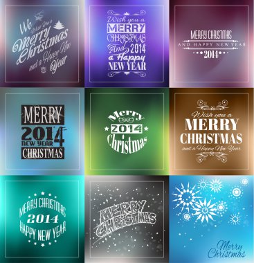 Merry christmas retro vintage typo arka planlar