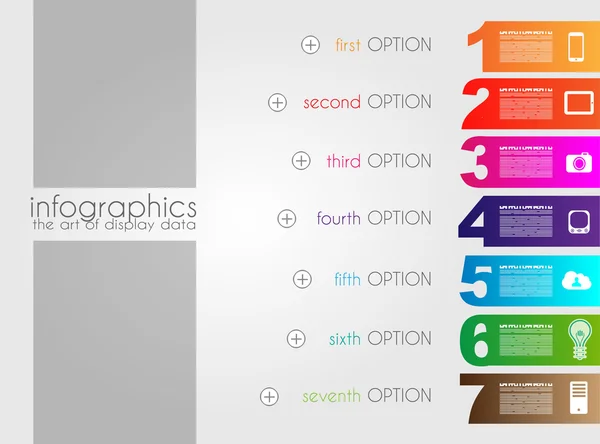 Modelo de infográfico com formas de número de papel — Vetor de Stock