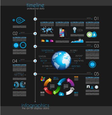 Infographic öğe ile veri görüntülemek için zaman çizelgesi