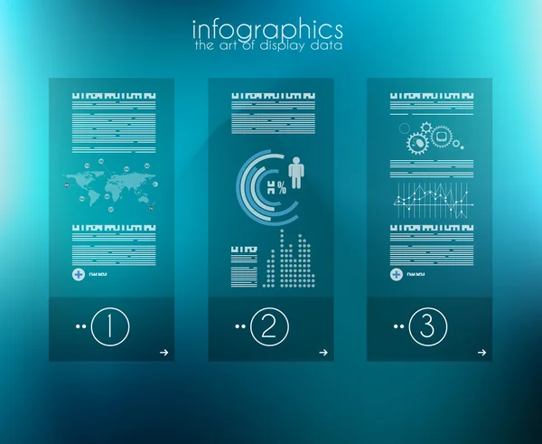 Tidslinjen för att visa data med Infographic element — Stock vektor