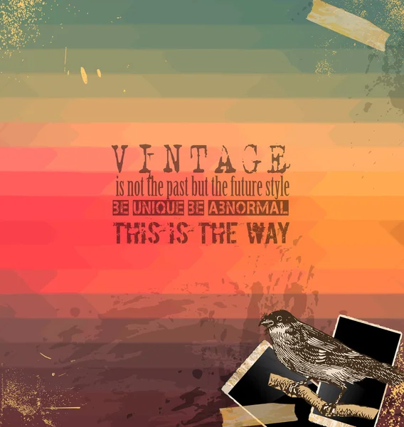 Scrapbook vintage avec fond hipster — Image vectorielle