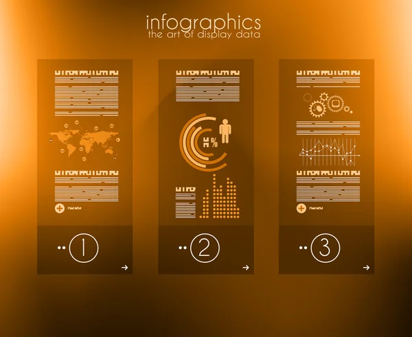 Chronologie pour afficher vos données avec des éléments Infographiques — Image vectorielle