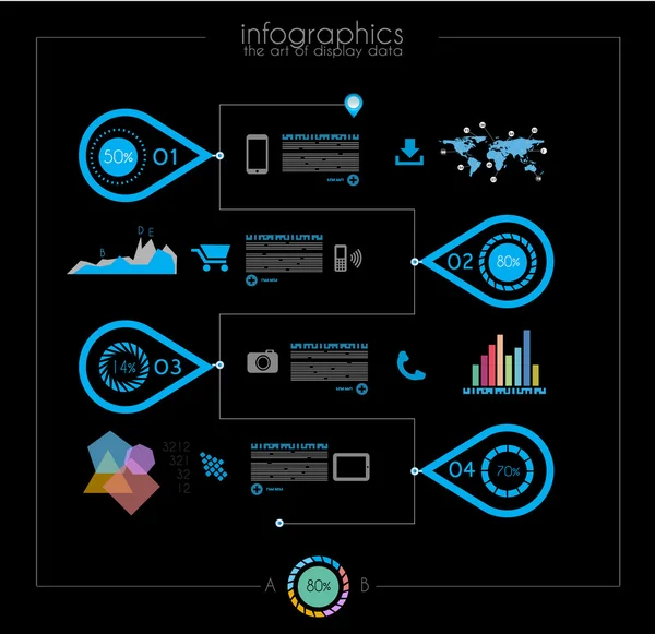 Хронологія показу ваших даних за допомогою InfographicName — стоковий вектор