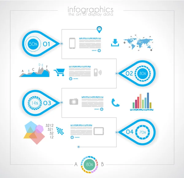 Timeline to display your data with Infographic — Stock Vector