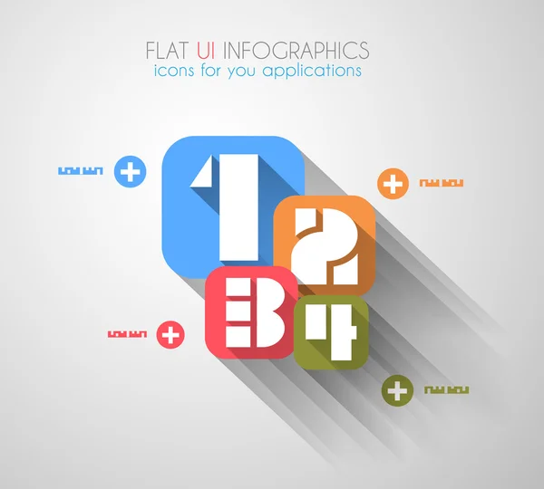 Chronologie pour afficher vos données avec des éléments Infographiques — Image vectorielle