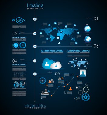 Infographic öğelerle verilerinizi görüntülemek için zaman çizelgesi