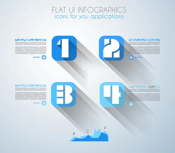 Elementos infográficos iconos tecnológicos — Vector de stock