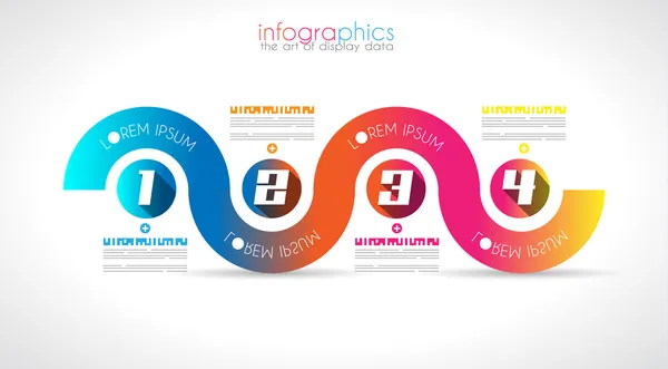 Modèle de conception infographique avec style plat moderne . — Image vectorielle