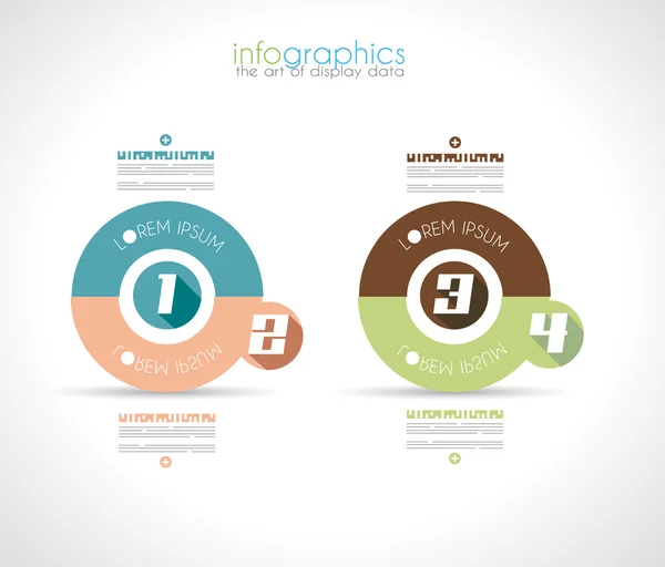 A modern lapos stílusú infographic tervezősablon. — Stock Vector