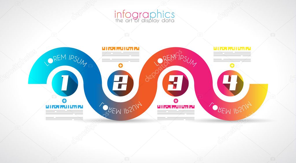 Infographic Design Template with modern flat style.