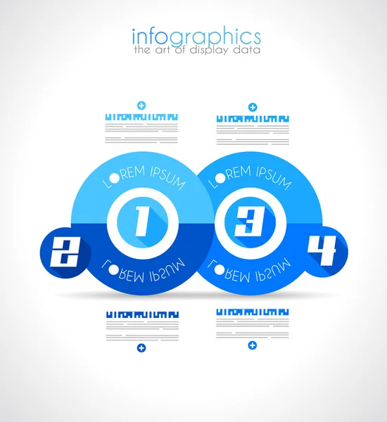 Infographic Design Template with modern flat style. — Stock Vector