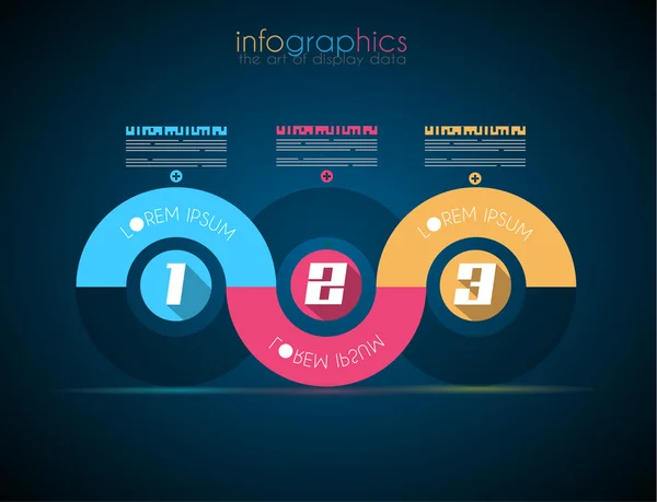 Πρότυπο σχεδίασης Infographic με μοντέρνο στυλ επίπεδη — Διανυσματικό Αρχείο