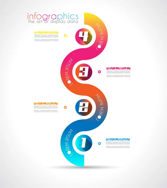 현대 평면 스타일 infographic 디자인 서식 파일. — 스톡 벡터