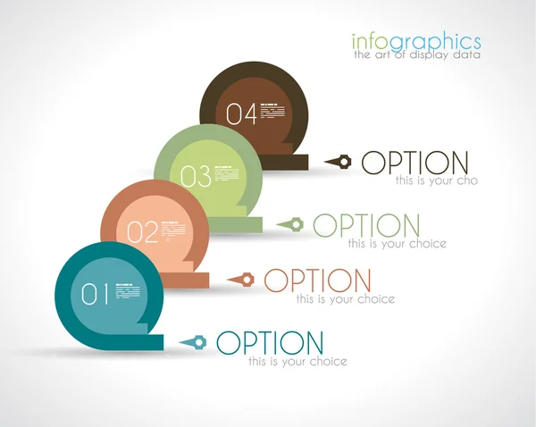 Infographic Design Template with modern flat style. — Stock Vector