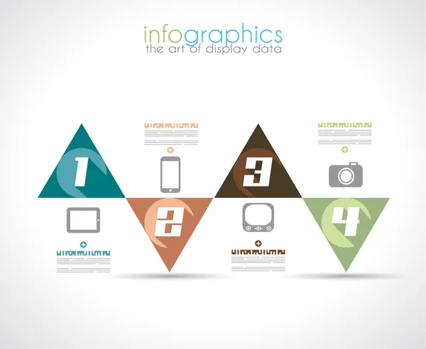 Infographic Design Template with modern flat style. — Stock Vector