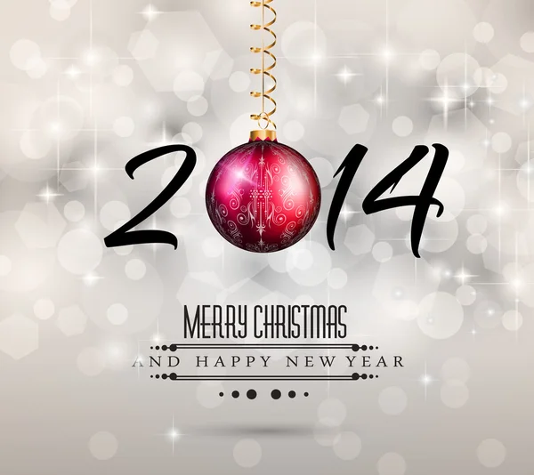 2014 yeni yıl renkli arka plan — Stok Vektör