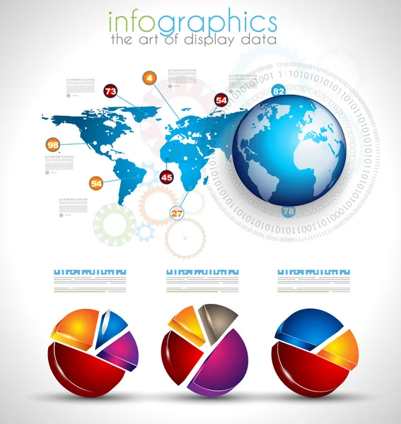 Coleção de qualidade Objetos infográficos — Vetor de Stock