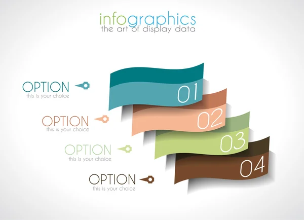 Modello di design infografico con stile piatto moderno . — Vettoriale Stock