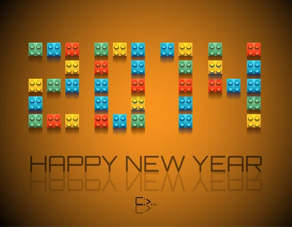 Tło szczęśliwego nowego roku 2014 — Wektor stockowy