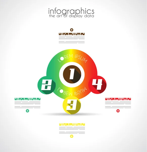 Infographic ontwerpsjabloon met moderne vlakke stijl. — Stockvector