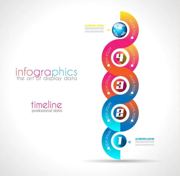 Modelo de design infográfico com estilo plano moderno . —  Vetores de Stock