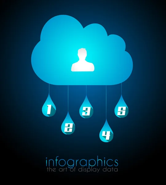 Plantilla de diseño infográfico con estilo plano moderno . — Vector de stock