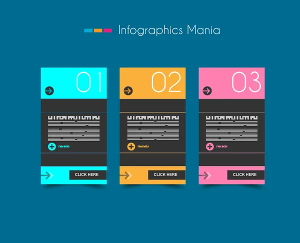 Modello di design infografico con stile piatto moderno . — Vettoriale Stock