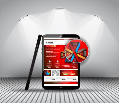 web, infographics için UI düz tasarım öğeleri,