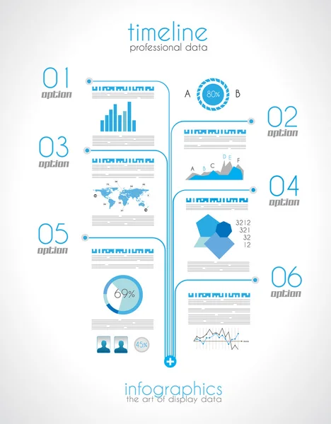 Tijdlijn u gegevens met Infographic elementen weergeven — Stockvector