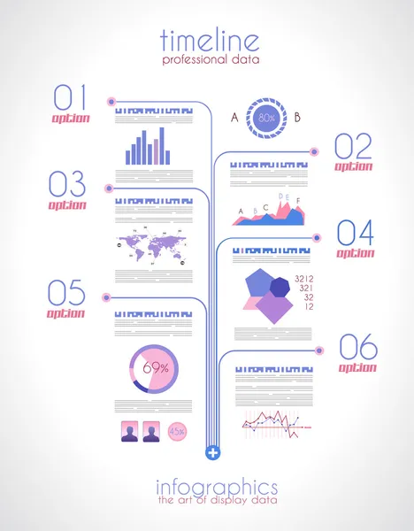 Timeline to display your data — Stock Vector