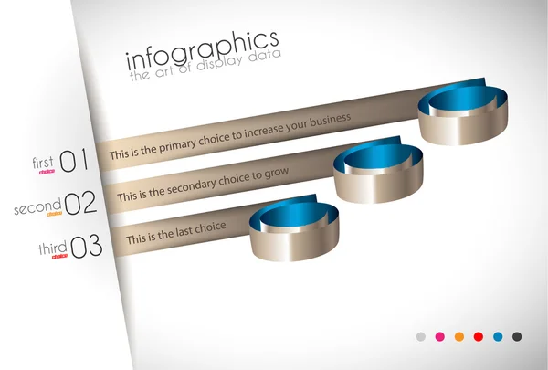 Templat desain infografis dengan gaya flat modern . - Stok Vektor