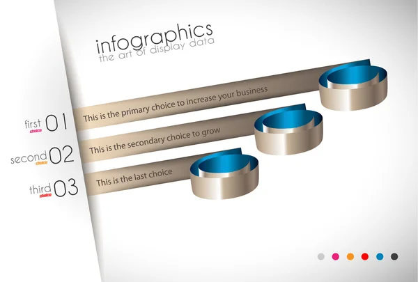 Modèle de conception infographique avec style plat moderne . — Image vectorielle