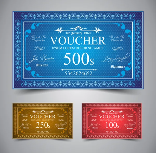 Elegant Voucher Design — Stock Vector