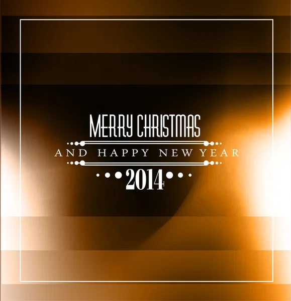2014 Kerstmis gouden achtergrond — Stockvector