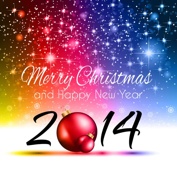 2014 Natale sfondo colorato — Vettoriale Stock