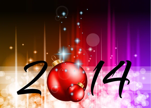 2014 nyår färgstarka bakgrund — Stock vektor