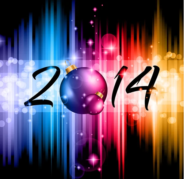 2014 新年のカラフルな背景 — ストックベクタ