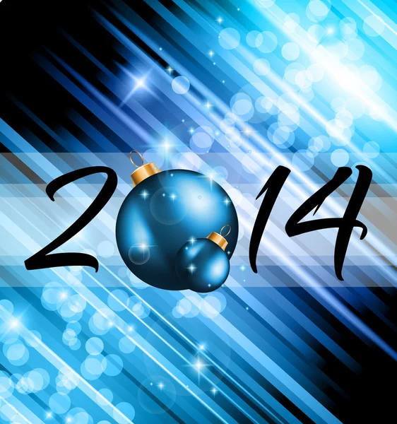 2014 Boże Narodzenie i nowy rok niebieski tło — Wektor stockowy