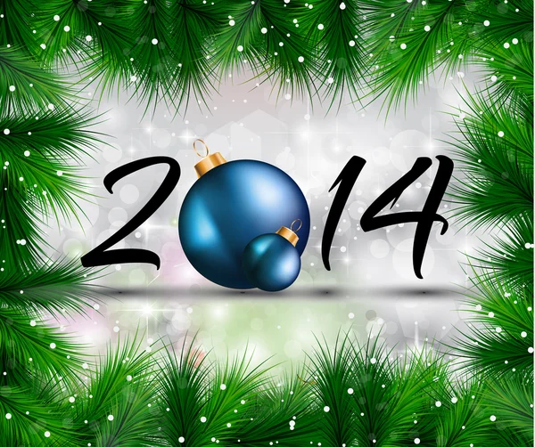 2014 Weihnachten und Neujahr Hintergrund — Stockvektor