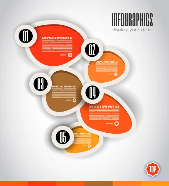 Modèle de conception infographique avec style plat moderne — Image vectorielle