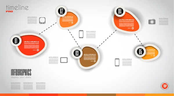 Plantilla de diseño infográfico con estilo plano moderno — Vector de stock