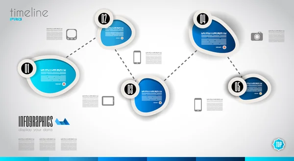 Infografische Design-Vorlage mit Papier-Tags — Stockvektor