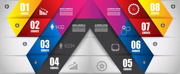 Moderne Infografik-Vorlage für Datenvisualisierungen. — Stockvektor