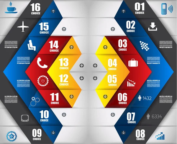 Modello infografico per la visualizzazione dei dati . — Vettoriale Stock