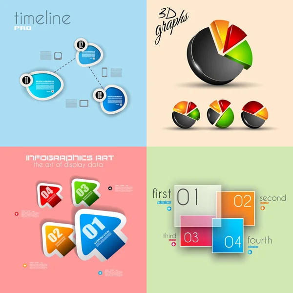 Infografía, concepto de redes sociales — Archivo Imágenes Vectoriales