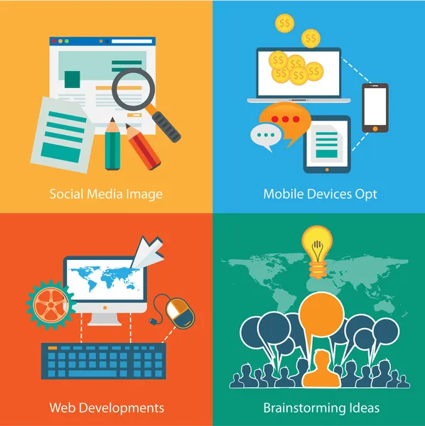 Ícones de diagrama, infográfico e UI —  Vetores de Stock