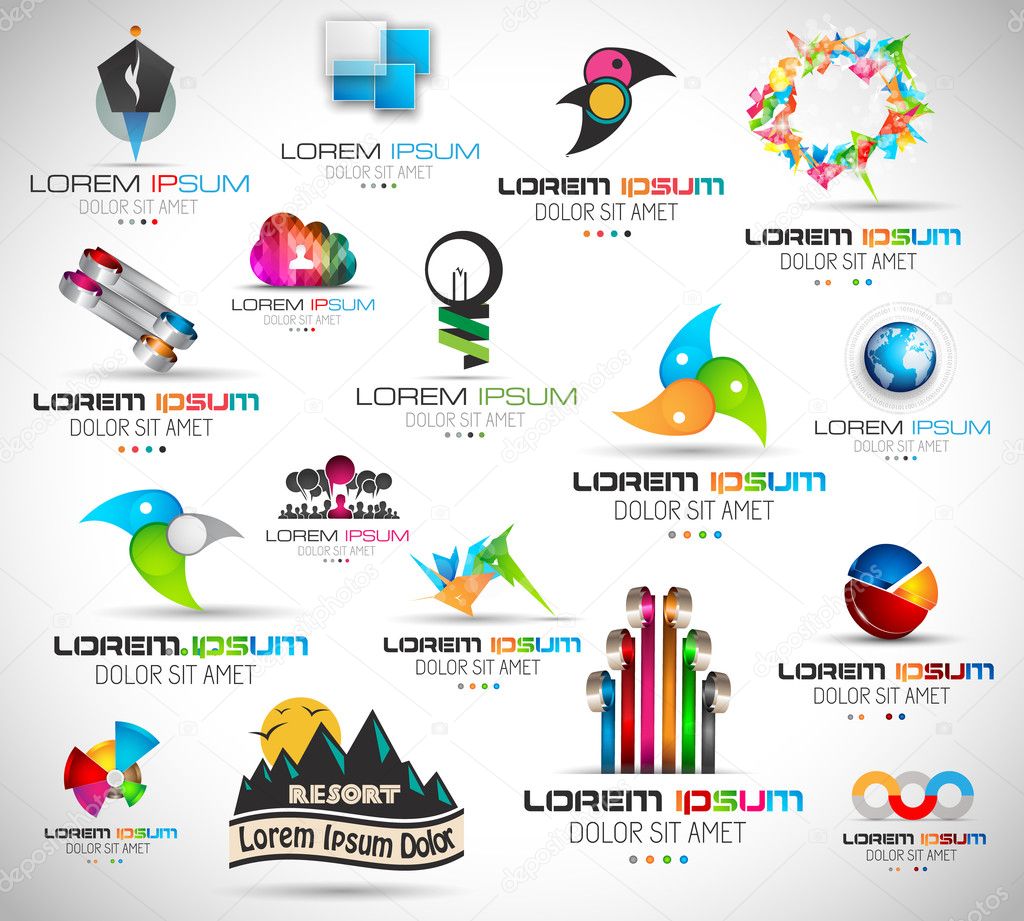 Collection of 17 high Quality Abstract Design Elements to use in your project.