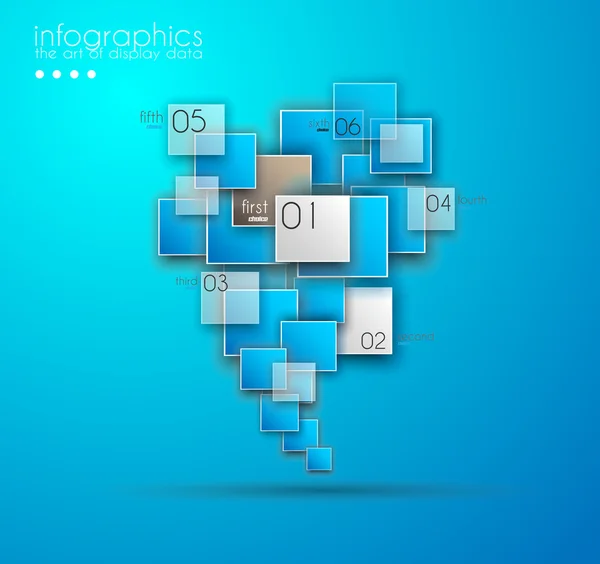 Infografische Design-Vorlage mit Papier-Tags. — Stockvektor